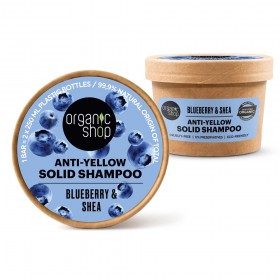 Sampon solid anti yellow Organic Shop Blueberry and Shea 60 g